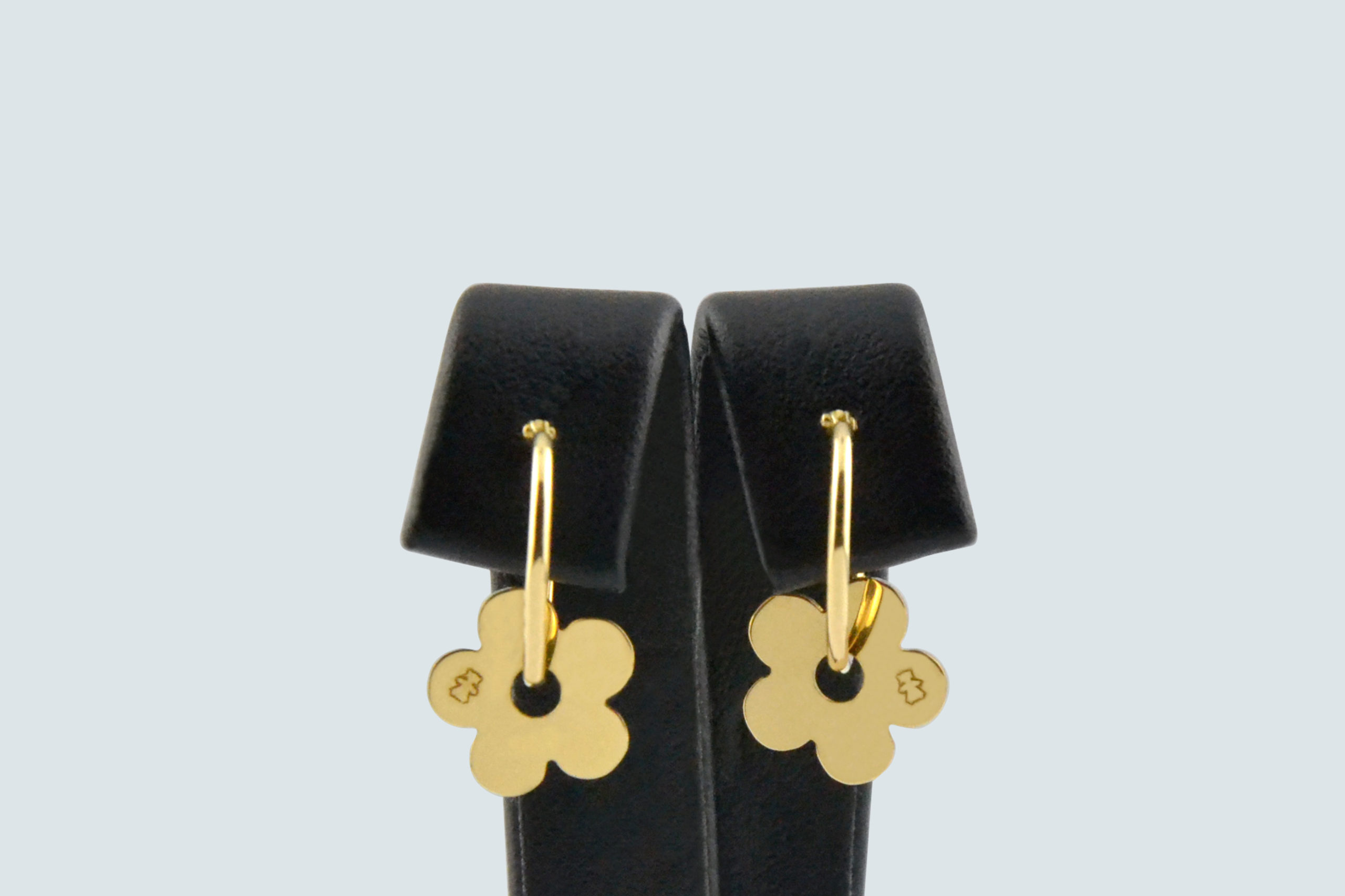 Boucles D'oreilles Marguerite Emeraude Ovale